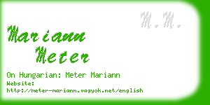 mariann meter business card